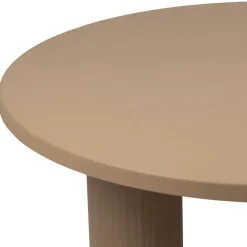 Table basse ronde 3 pieds en fer beige d70xh35cm - Organic