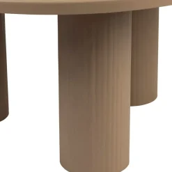 Table basse ronde 3 pieds en fer beige d70xh35cm - Organic