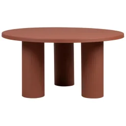 Table basse ronde 3 pieds en fer terracotta d70xh35cm - Minimal