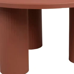 Table basse ronde 3 pieds en fer terracotta d70xh35cm - Minimal