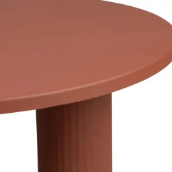 Table basse ronde 3 pieds en fer terracotta d70xh35cm - Minimal