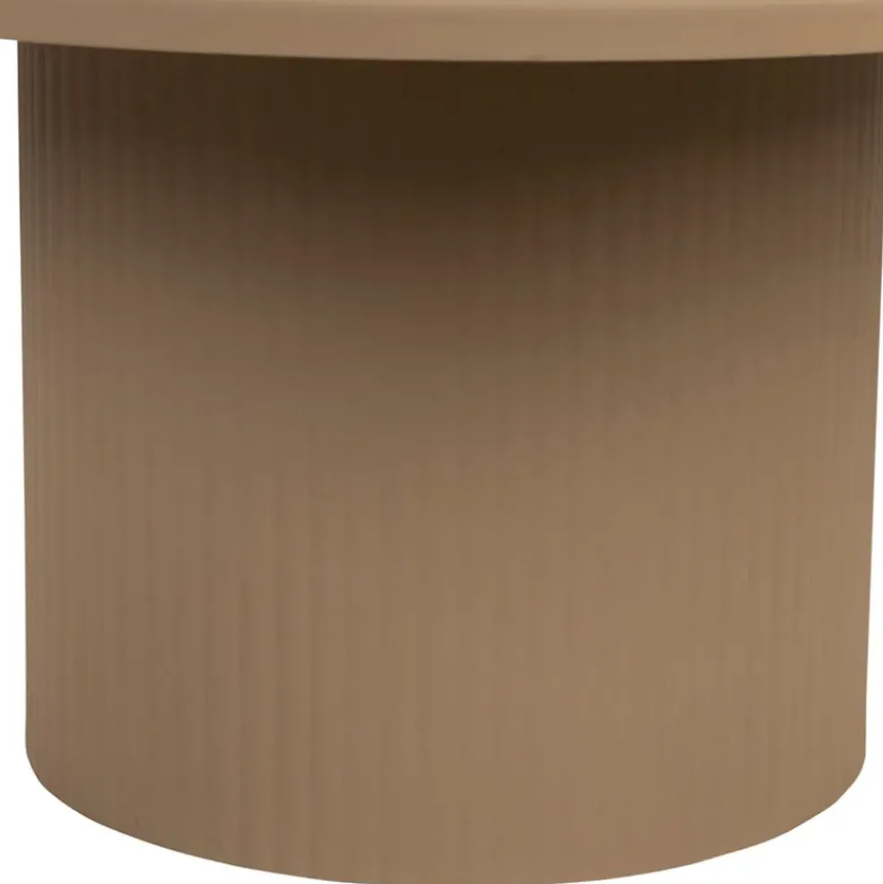 Table basse ronde en fer beige d79xh40cm - Minimal