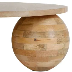 Table basse ronde en manguier naturel d79cm - Organic