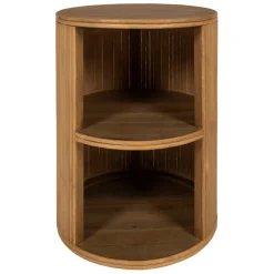 Table de chevet avec 2 niveaux en bambou naturel - Saori