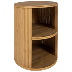 Table de chevet avec 2 niveaux en bambou naturel - Saori