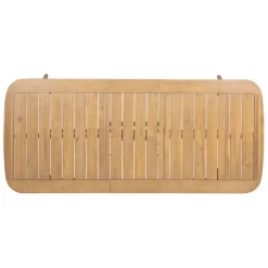 Table de jardin avec rallonge en acacia naturel 180-200x100cm - Cirina