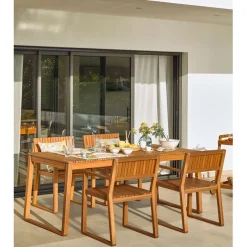 Table de jardin en bois d'acacia 190x90cm - Emili