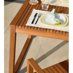 Table de jardin en bois d'acacia 190x90cm - Emili