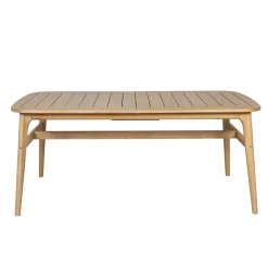 Table de jardin extensible en acacia naturel 180(+40cm)x100cm - Cavalo