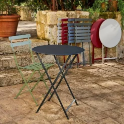 Table de jardin plainte en acier carbone - Bistro