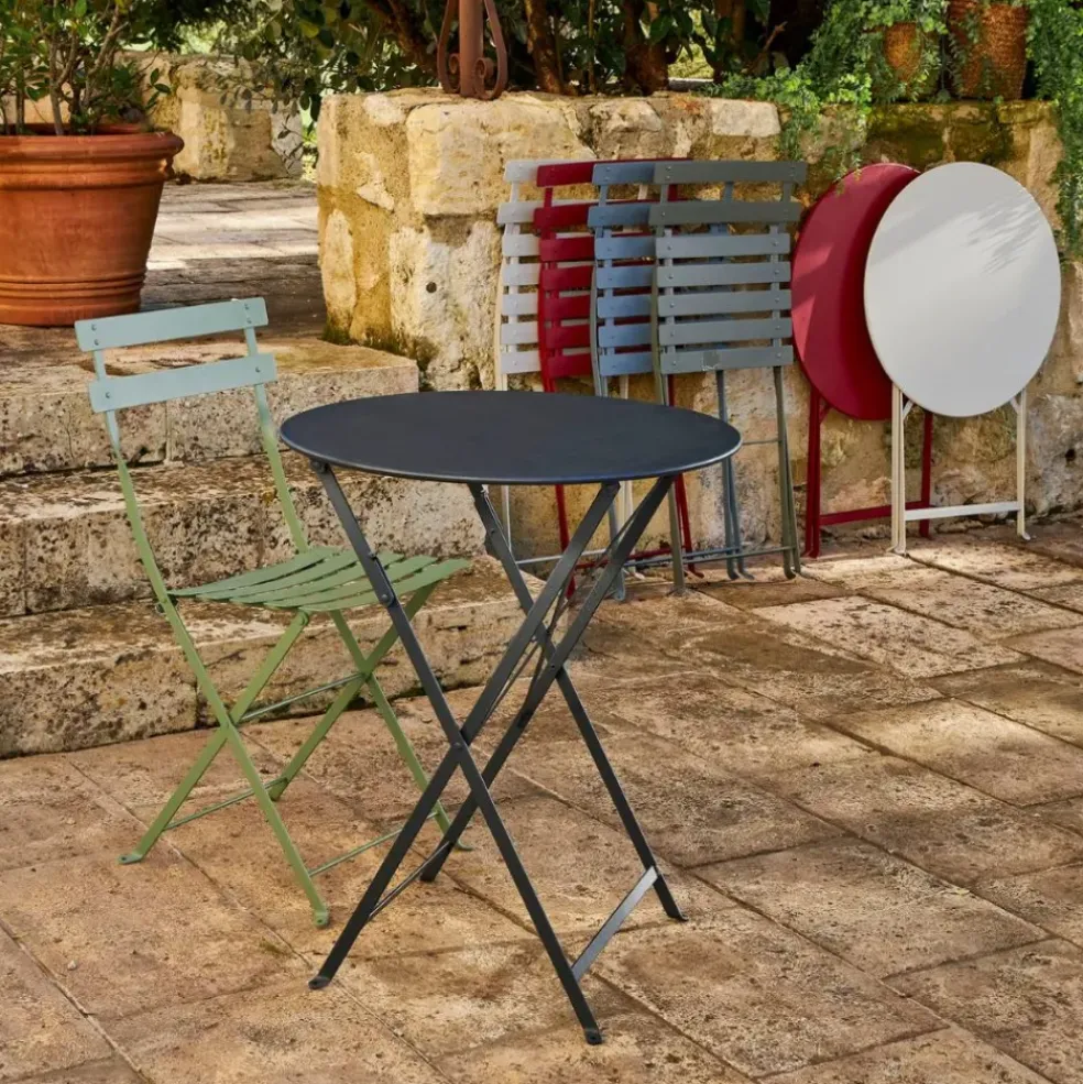 Table de jardin plainte en acier carbone - Bistro