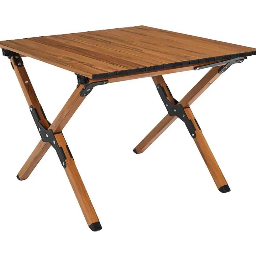 Table de jardin pliante effet bois 58x60cm - Mariposa