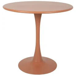 Table de jardin rond en fer terracotta d80cm - Lumi
