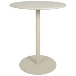 Table de jardin ronde en acier écru d60cm - Ajay