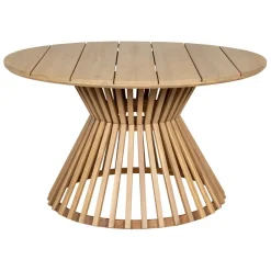Table de jardin ronde en acacia écru d130cm - Minga