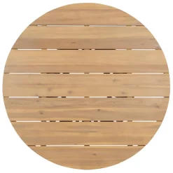 Table de jardin ronde en acacia écru d130cm - Minga