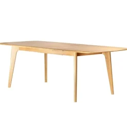 Table de repas avec allonge intégrée en chene naturel 180(+50)x100xh76cm - Sublime