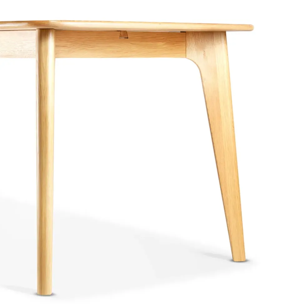 Table de repas avec allonge intégrée en chene naturel 180(+50)x100xh76cm - Sublime