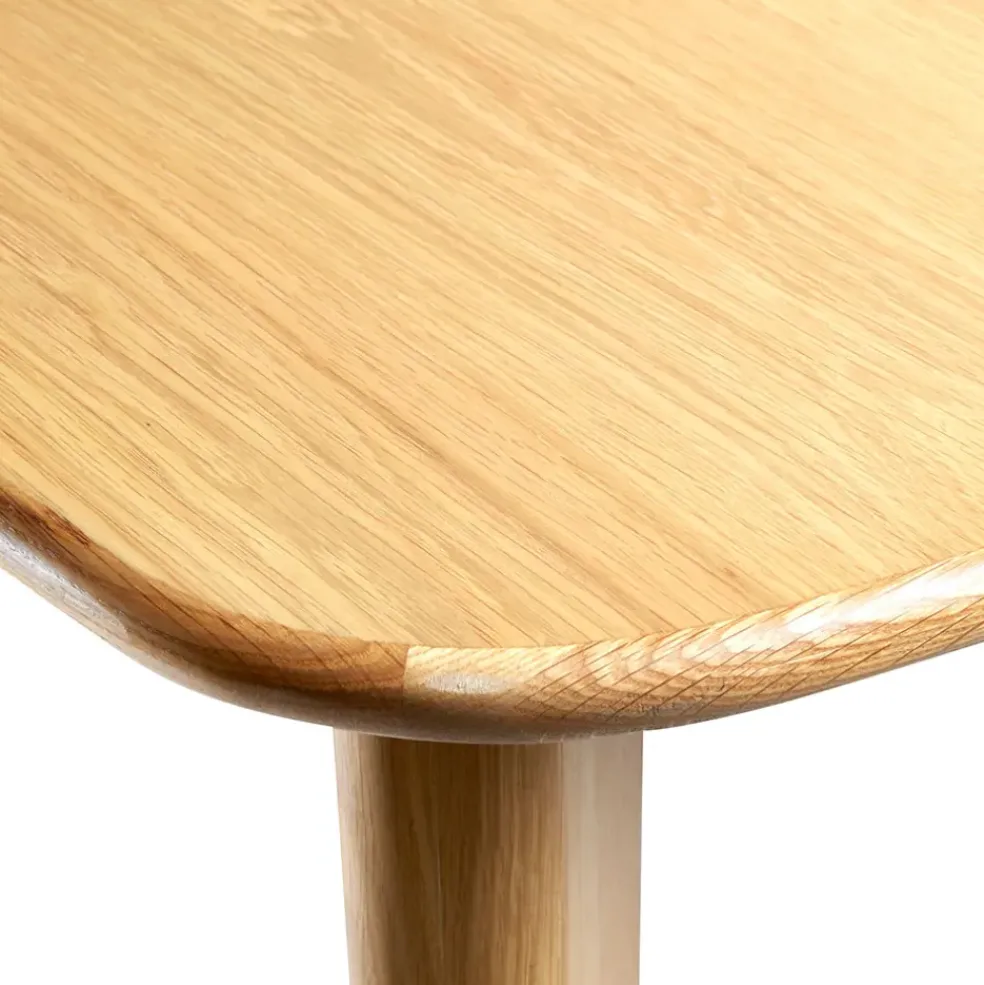 Table de repas avec allonge intégrée en chene naturel 180(+50)x100xh76cm - Sublime