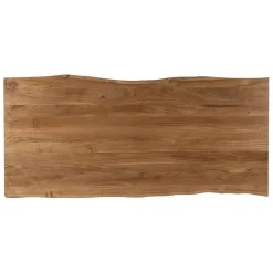 Table de repas en acacia et pieds en fer noir 220x100cm - Brooklyn