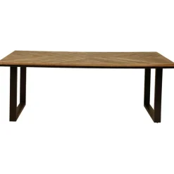 Table de salle à manger rectangulaire en Teck Noir - Wally