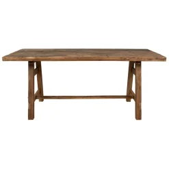 Table de salle a manger rectangle en bois recyclé naturel 180x90cm - Campagne