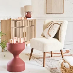 Table d'appoint en fer terracotta - Arty