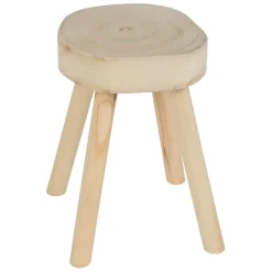 Table d'appoint ronde en paulownia naturel - Boende