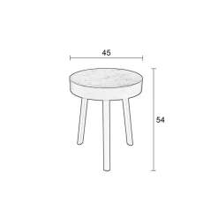 Table d'appoint ronde en teck - Suri