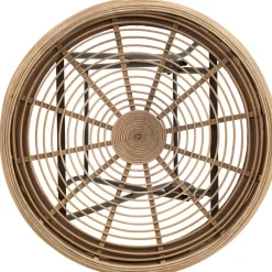 Table d'appoint ronde en bambou naturel d52cm