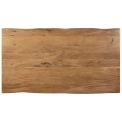 Table en acacia et pieds en fer noir 160x90cm - Brooklyn