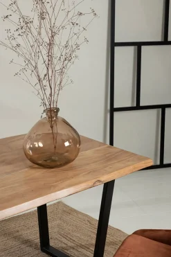 Table en acacia et pieds en fer noir 160x90cm - Brooklyn