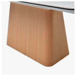 Table extensible en verre et céramique blanc l180-260cm - Linka