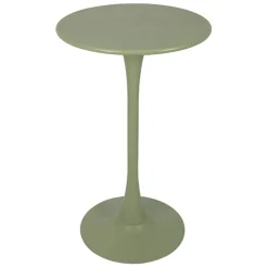Table haute d'extérieur ronde en fer kaki d60xh100cm - Lumi