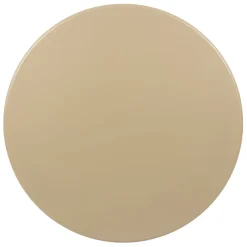 Table haute d'extérieur ronde en acier taupe d60xh100cm - Ajay