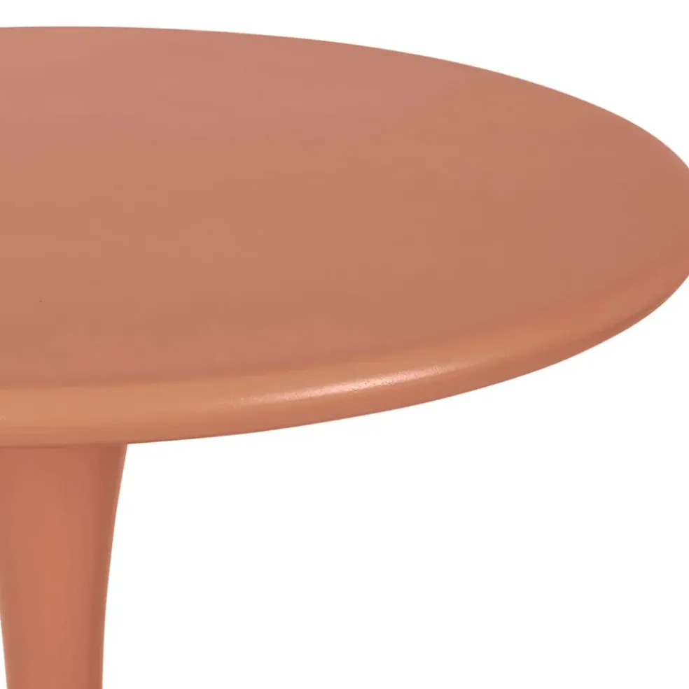 Table haute en fer terracotta d60cm - Lumi