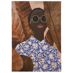 Tableau chemise bleu 70x100cm