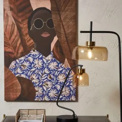 Tableau chemise bleu 70x100cm