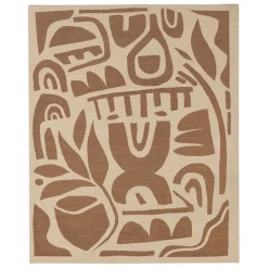 Tableau en lin naturel et brun 40x50cm - Organic
