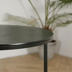 Tables d'appoint gigogne (x2) en fer noir - Felia
