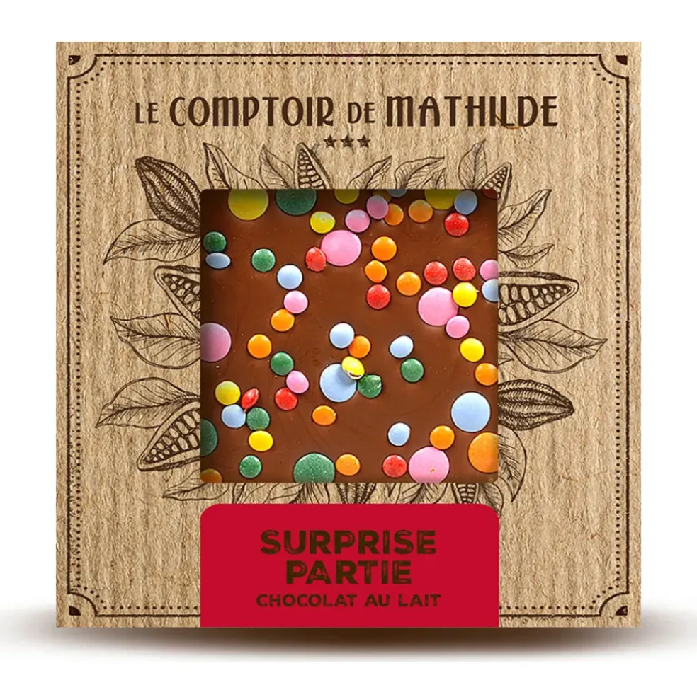Tablette chocolat au lait surprise partie 80g