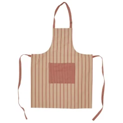 Tablier campagne rouge en coton