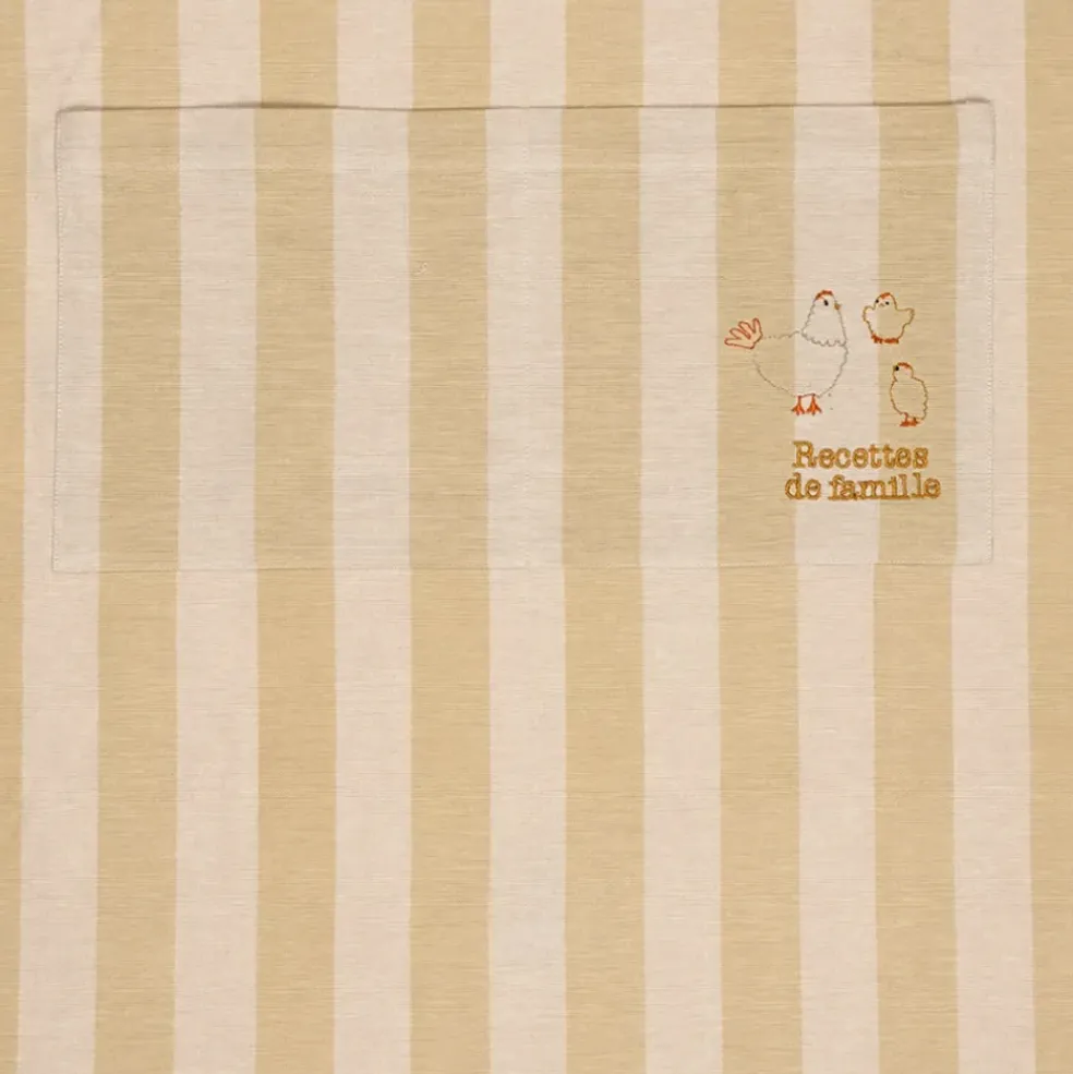 Tablier en coton beige - La Ferme