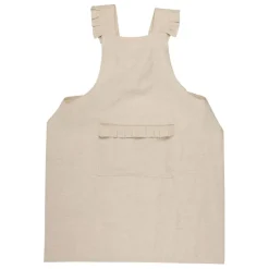 Tablier naturel en coton et lin - chambray