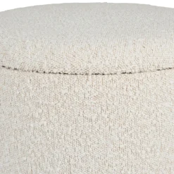 Tabouret coffre en tissu et pin blanc - Alpinia