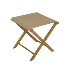 Tabouret d'extérieur pliant en bois et coton ficelle h42cm - Colors
