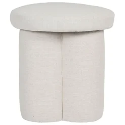 Tabouret en lin écru - Minimal