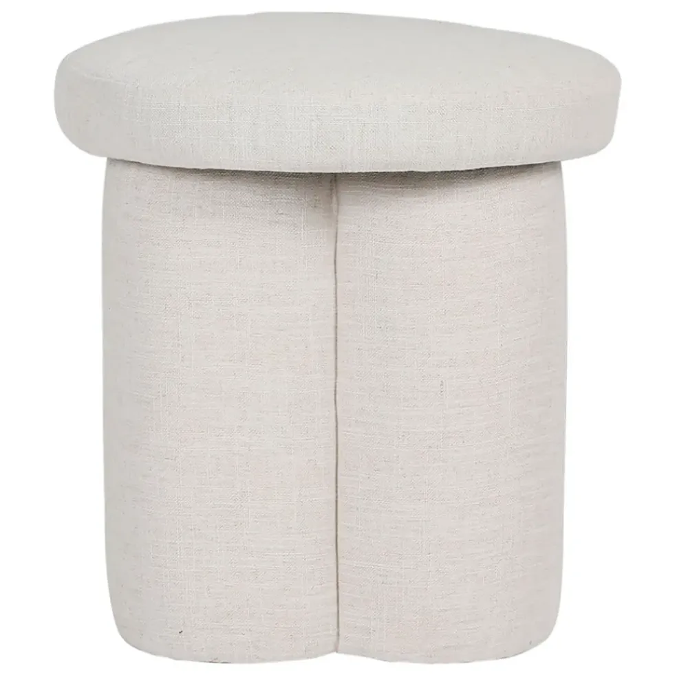 Tabouret en lin écru - Minimal
