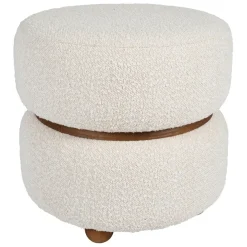 Tabouret en tissu et pin blanc - Alpinia