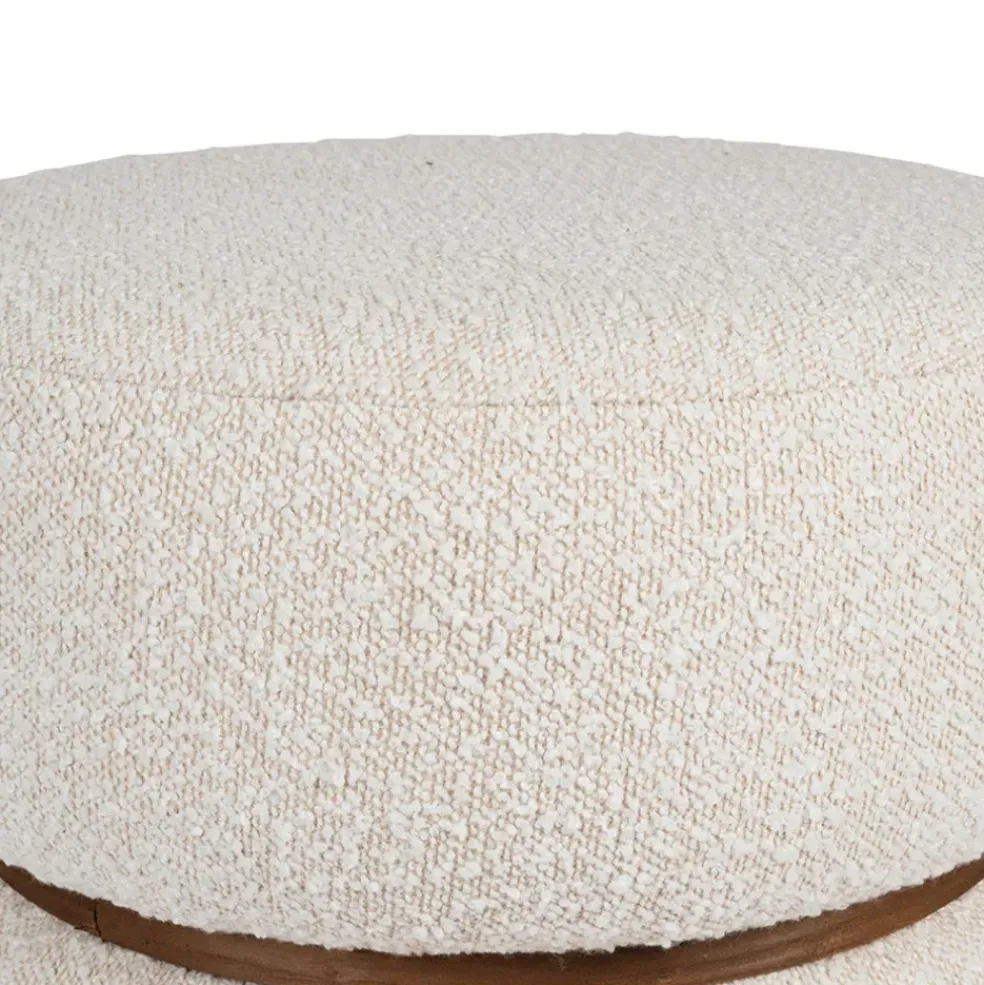 Tabouret en tissu et pin blanc - Alpinia